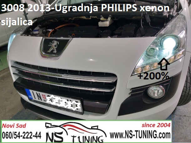 peugeot 3008 ugradnja xenona xenon balast trafo canbus h9 h11 novi sad ns tuning